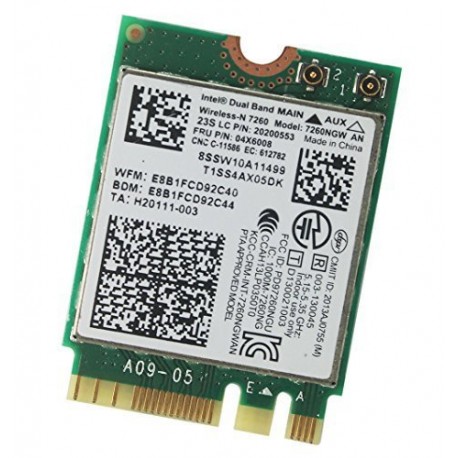 CARTE WIFI NEUVE IBM LENOVO YOGA 2, 11E, 14, X240, T440 - FRU04X6008 - 7260NGW  - 04X6008, 04W3809