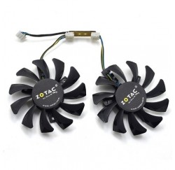 KIT DEUX VENTILATEURS  NEUFS pour CARTE VIDEO Zotac GeForce GTX 970 - 4 Go 75mm GA81S2U-PFTG