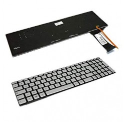 CLAVIER AZERTY SILVER RETROECLAIRE ASUS N752VX - Gar 1an