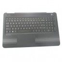 CLAVIER AZERTY + COQUE NOIRE BANDES ARGENT HP Pavilion 15-AU - 856026-051