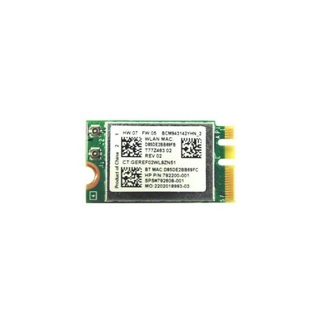 CARTE WIFI BLUETOOTH 802.11b/g/n - BCM943142Y 792608-001  792200-001