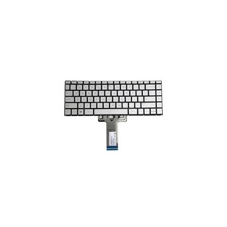 CLAVIER AZERTY ARGENT RETROECLAIRE HP X360 14-BA