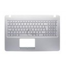 CLAVIER AZERTY ARGENT + COQUE ARGENT ASUS X543UA, X540UV - 90NB0HE6-R30470