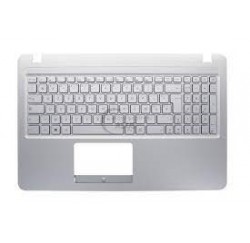 CLAVIER AZERTY ARGENT + COQUE ARGENT ASUS X543UA, X540UV - 90NB0HE6-R30470