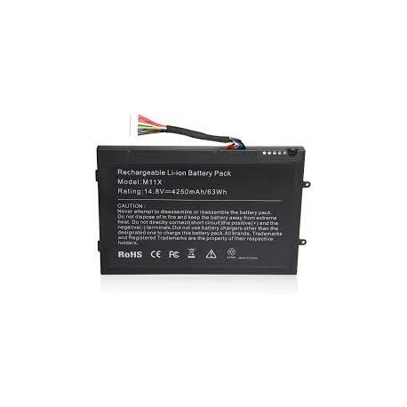 BATTERIE COMPATIBLE DELL Alienware M14x 14.8V 4250mAh - 0PT6V8 PT6V8 Gar 1 an