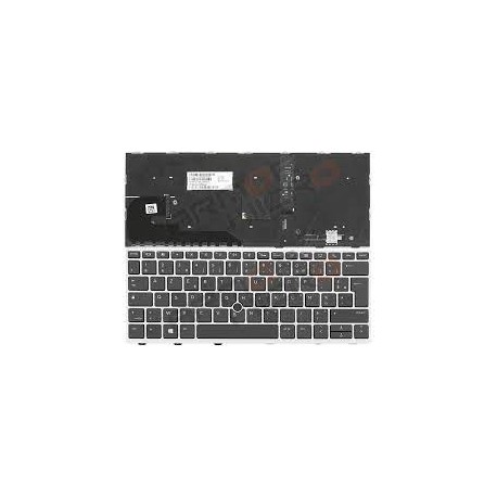 CLAVIER AZERTY RETROECLAIRE HP Elitebook 730 G6 735 G6 - L15500-051