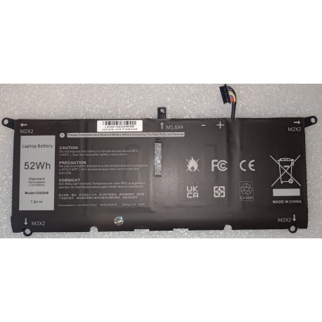 BATTERIE COMPATIBLE DELL XPS 13 9370 9380 D1605G G8VCF 7.6V 52Wh - DXGH8 0DXGH8