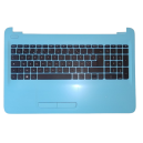 CLAVIER AZERTY NEUF + COQUE HP 15-AY - 855026-051  Bleu