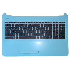 CLAVIER AZERTY NEUF + COQUE HP 15-AY - 855026-051  Bleu