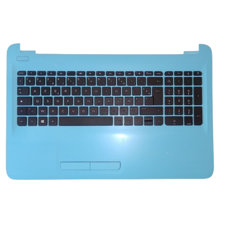 CLAVIER AZERTY NEUF + COQUE HP 15-AY - 855026-051  Bleu