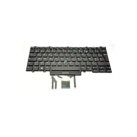 CLAVIER AZERTY NEUF DELL LATITUDE E7480, 7480 - 0W93F7 W93F7 Rétroéclairé